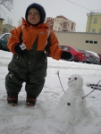 Олежка и снеговик