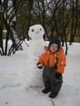 Олежка и снеговик