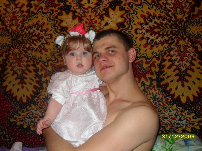 Новый год 2010!!! Папуля и Васюня)
